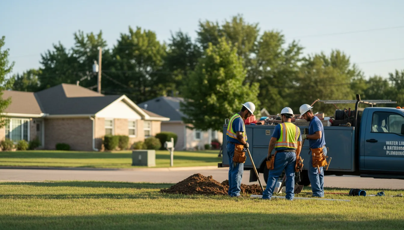 Residential water line and bathroom plumbing service in Elberon, VA
